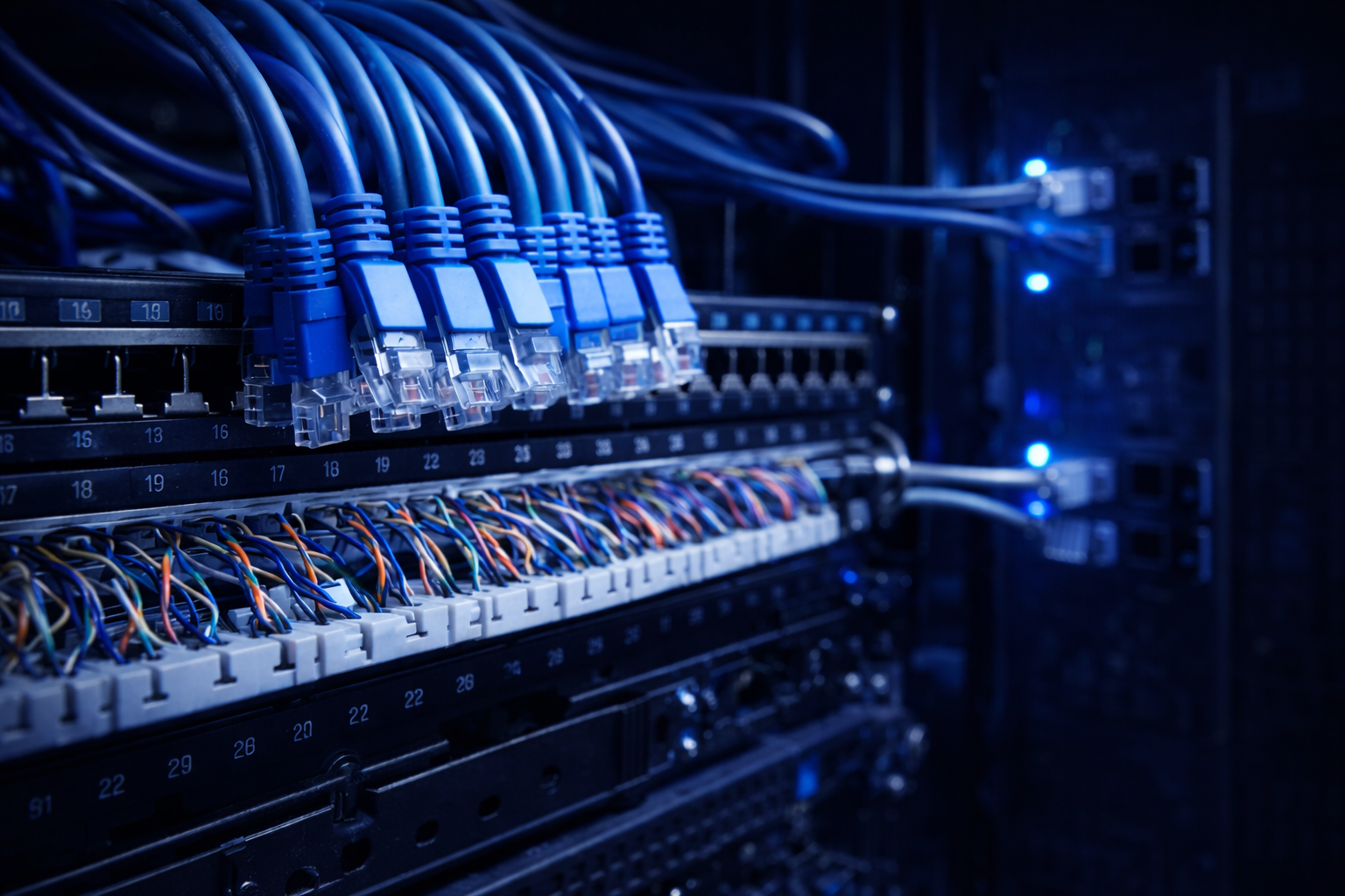 Zayıf akım kablolama ve patch panel düzeni